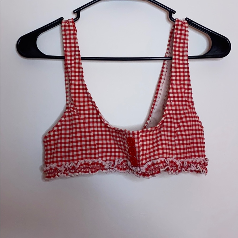 Picnic patterned crop top